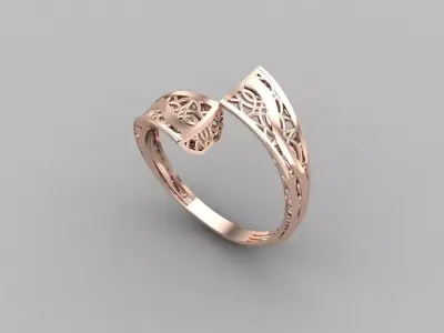Two Head Women Ring 3DM Womens Ring 3d models 3D print model 3D print model 5