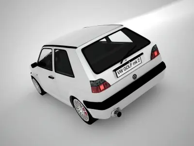 VW Golf 2 Angry rabbit street racing 3D model