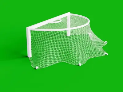 Soccer goal sci-fi Low-poly 3D model