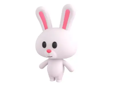Character055 Rigged Rabbit 3D model