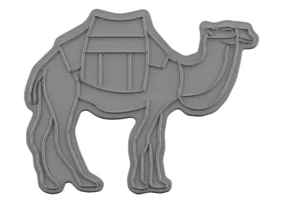 Camel Neon Sign 3D model