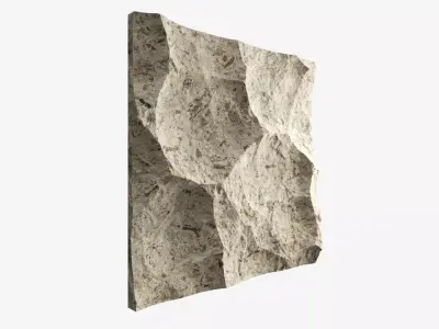 129-RockPanel piece of stone on wall 3D model