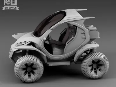 Futuristic buggy 3D print model