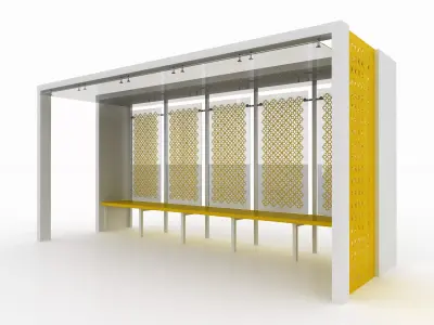 BUS STATION 10 3D model