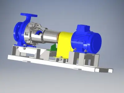 Autodesk Inventor Centrifugal Pump 3D model