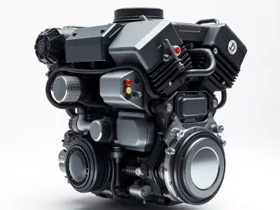 Modern Engine Model Pack Low-poly 3D model