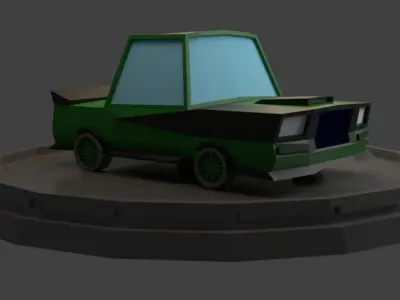 Low Poly Racing Car Low-poly 3D model buy