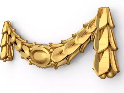 classic decorative swag onlay cnc 3d printing stl 05 3D print model