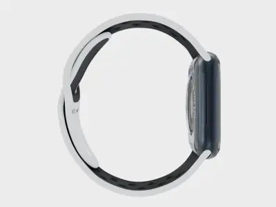 Apple Watch 7 Nike - Starlight Aluminium Case Nike Sport Band 3D model