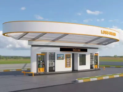 Automated Gas Station 3D model