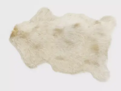 Sheep Skin Rug - Realistic Animal Hide 3D model