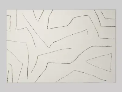 Myriad Hand Knotted Warm White New Zealand Wool Area Rug 3D model