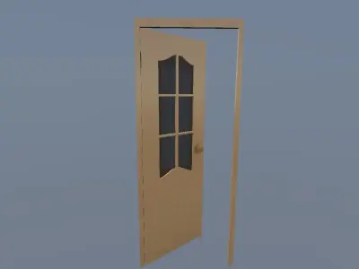 Door 1 wooden 3D model