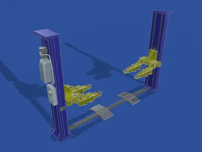 Car Lift Low-poly 3D model