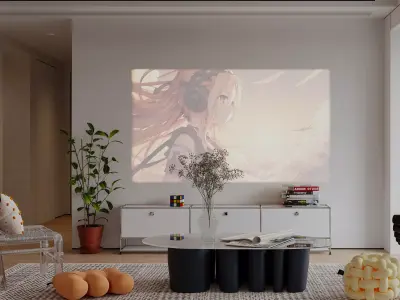 Modern living room dining room interior scenes 219 3D model