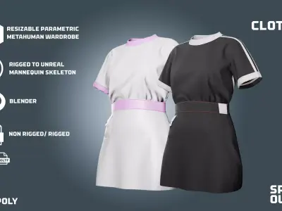 tennis sportwear Low-poly 3D model