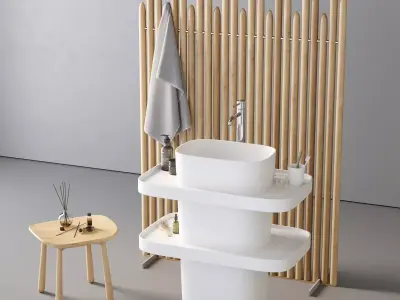 Washbasin Rexa Design Fonte Totem set 4 3D model