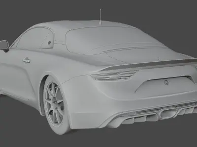 Alpine 110-GT SPOR CAR Low-poly 3D model
