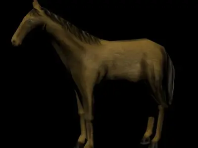 Low poly horse 3D model