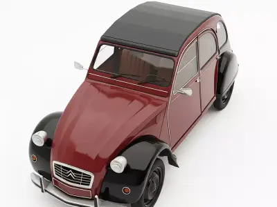 Classic Citroen 2CV Low-poly 3D model
