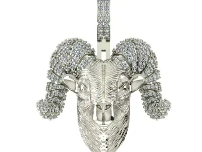 Goat Pendant  3D print model 3D print model