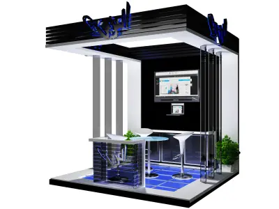 Booth Exhibition Stand a447 3D model