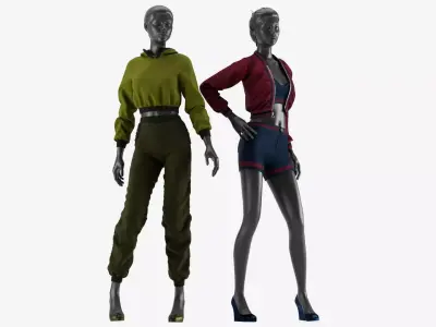 Sport Sweatshirt And Hoodie For Women 3D model