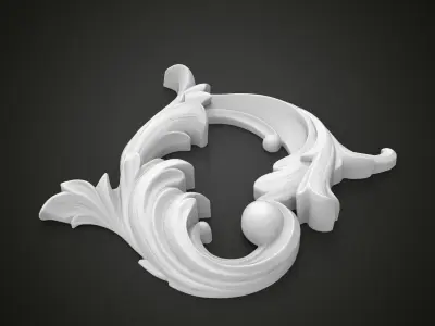 Decorative Scroll 3D print model 3D print model