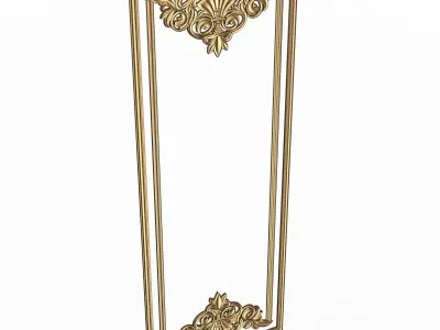 Boiserie Carved Decoration Panel 08 Low-poly 3D model