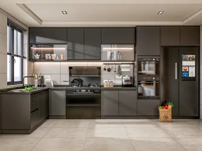 Kitchen Modern interior  0049 3D model