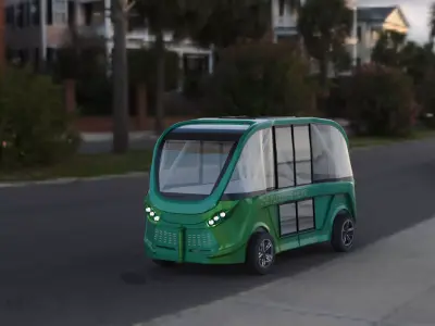 driverless shuttle bus navya 3D model
