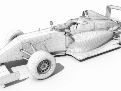 Tatuus T014 - Formula 4 - abarth Low-poly 3D model