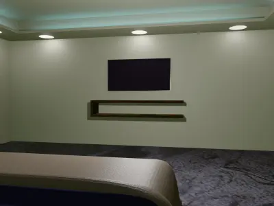 Modern Bedroom  Low-poly 3D model