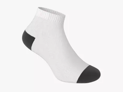 Short sport sock 01 3D model