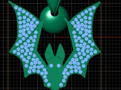 HIP HOP BAT PENDANT 3D PRINTABLE MODEL  3D print model