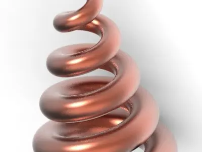 Copper Vortex Pipe 3D print model