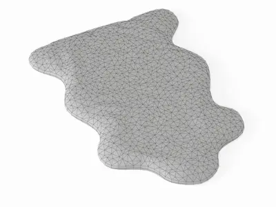 Forsyth New Zealand Sheepskin Fur Black 3D model