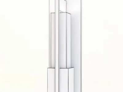 Double Axis Vintage Platinum LED Wall Sconce 3D model