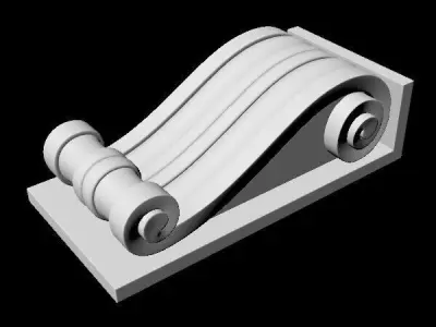 carved pilaster 3D model