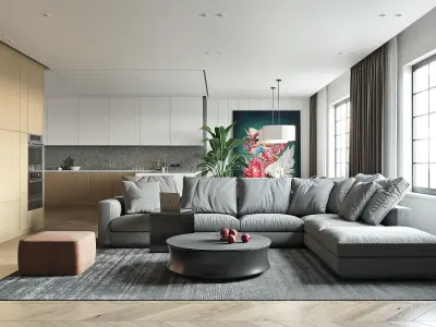3D Model of Modern Apartment Interior Design 3D model