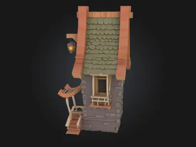 Whimsical Cottage Design 3D model