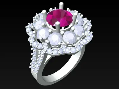 Diamond Ring - Womens Rings - N3359 3D print model