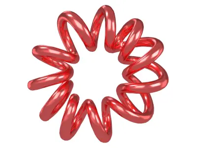 Abstract Coil Shape v1 005 Low-poly 3D model