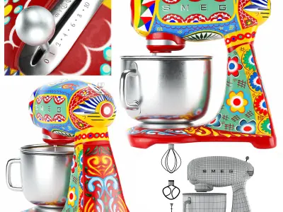 SMEG STAND MIXER SMF02 3D model