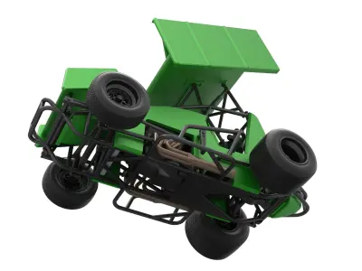 Winged Sprint car Scale 1 to 25 3D print model