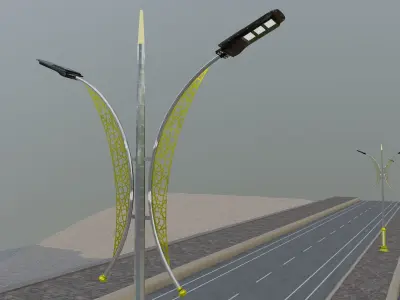 Decorative Lighting Pole Type-7 3D model