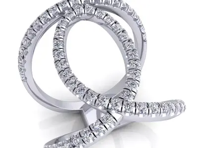 luxury Fancy Ring 56 3D print model