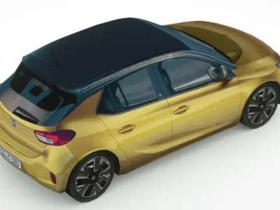 Opel Corsa-e 2020 Low-poly 3D model