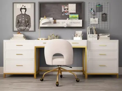 Workplace I Pottery Barn 04 3D model