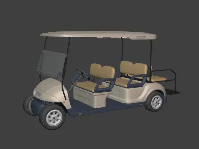 Generic Golf Cart - Electric Sport Vehicle - Club Car -- Blender 3D model
